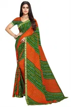 कानूड़ा फैंसी विमेंस जॉर्जेट फ्लावर प्रिंटेड साड़ी 