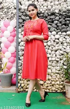 Rayon Embroidred Anarkali Kurti for Women 