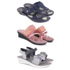 Combo of Slippers with Heels & Sandals for Women 