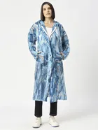 CITIZEN Men's PVC Full Sleeve Printed Raincoat with Adjustable Hood and Pocket 