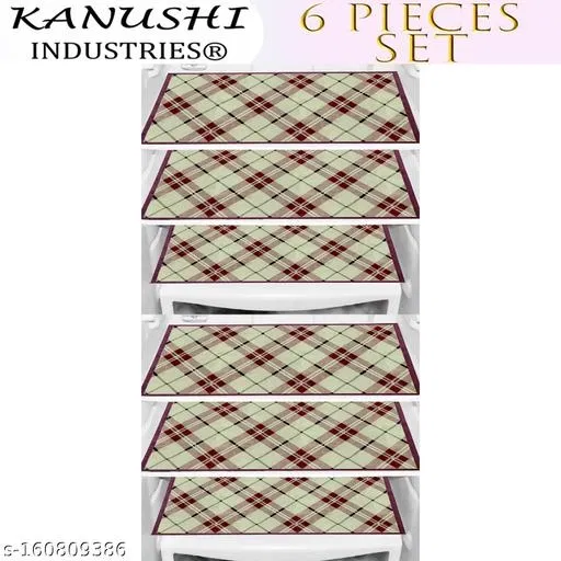 KANUSHI Industries® Washable Easy To fold-able Fridge Multi Purpose Mats/ Fridge Mats Set Of 6 / Refrigerator Mats Set( COPY-FRIMAT-NW-NEW-04-6PC)