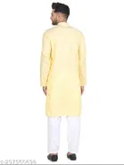 Cotton Blend Checked Kurta with Pyjama for Men 