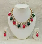 Alloy Necklace with Earrings for Women 