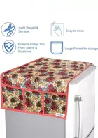 Fridge Cover Top with 6 Utility Pockets