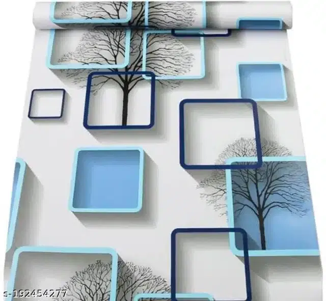 Vinyl Wallpaper for Home (White, 45x250 cm)