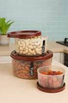 Flute Plastic Container 3 Pcs Set 