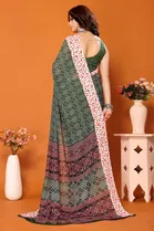 Georgette Printed Saree for Women 
