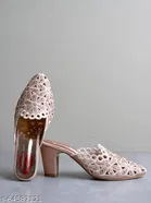 Shoetopia Pink Embellished Mules 