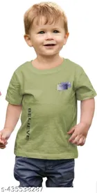 Cotton Blend Round Neck Printed T-Shirt for Boys 