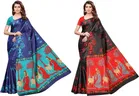 Khadi Silk Printed Saree for Women 