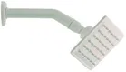 PVC Shower Head (4x4 inches) with 9" Arm Complete Shower Set (White, Set of 1)