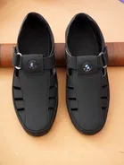 Sandals for Men (Black, 6)