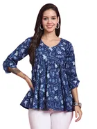 Cotton Printed Top for Women 
