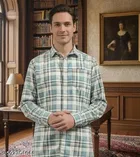 Cotton Blend Checked Shirt for Men, Multicolour 