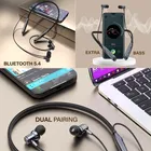 Aroma NB119 Zebra Upto 100H Playtime, ENC, Magnetic On/Off, Fast Charging Neckband Bluetooth  