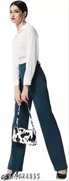Cotton Blend Trouser for Women 