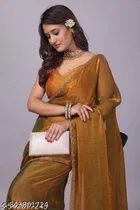 JImmy Choo Saree for Women, Gold 