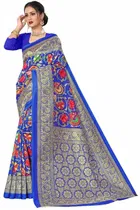 कानूड़ा प्रिंट्स फैंसी विमेंस मैसूर आर्ट सिल्क प्रिंटेड साड़ी 