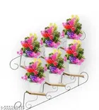 Plastic Artificial Flowers, Multioclor, Pack of 8