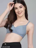 Cotton Blend Solid Padded Bra for Women 