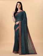 Silk Embroideried Saree for Women 