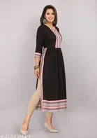 Naira Cut Rayon Solid Kurti for Women 