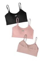 Cotton Blend Lightly Padded Wire Free Sports Bras for Women 