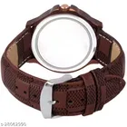 PU Strap Brown Dial Analog Watch for Men, Brown