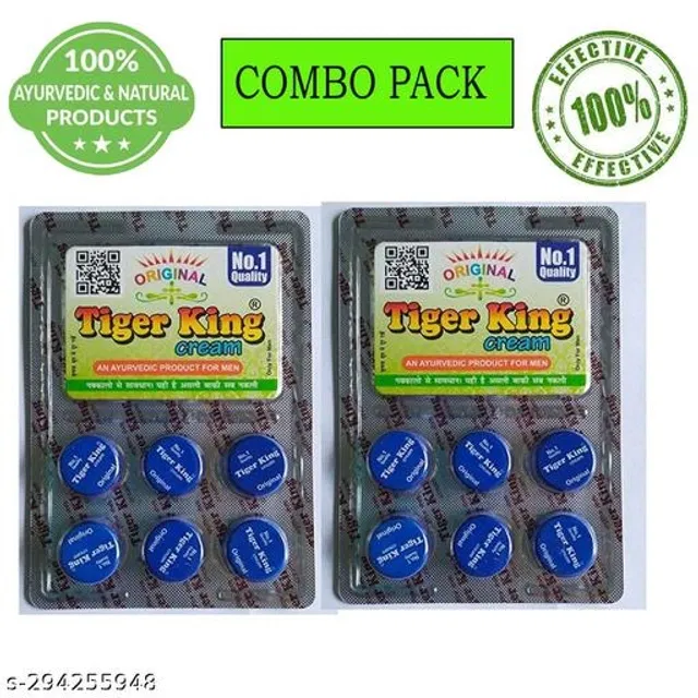 Tiger King Cream Blue Original For Men Combo Pack