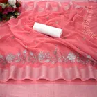 Chanderi Cotton Embroidered Saree for Women 
