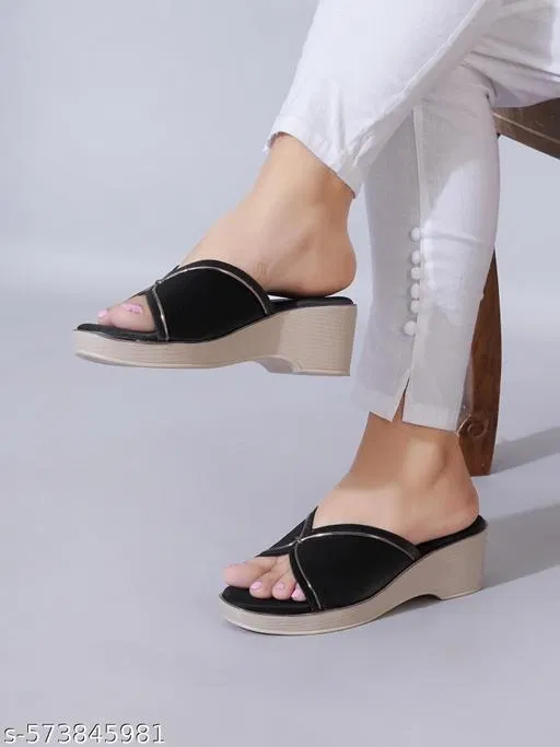 Shoetopia Black Heel Sandals (IND-6)