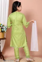 Solid Rayon Kurta Set for Girls 