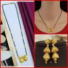 Alloy 2 Pcs Mangalsutra with 1 Pair Earrings for Women 