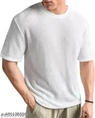 Cotton Blend T-shirt for Men, White 