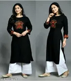 Rayon Embroidered Kurti for Women 