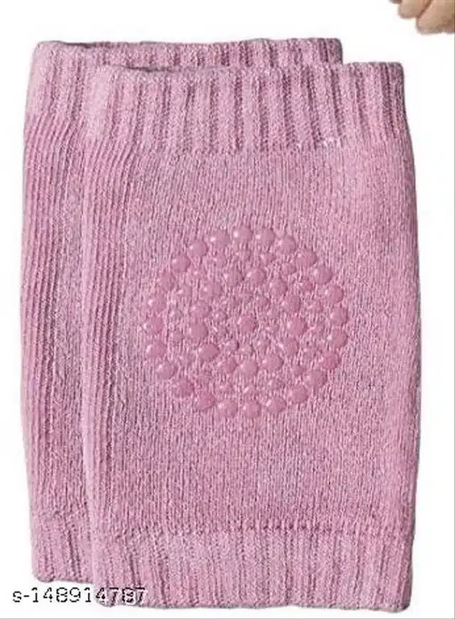 Cotton Anti-Slip Knee Protector Pads for Infants (Pink)