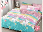 Glace Cotton Printed Double Bedsheet with Two Pillow Covers 
