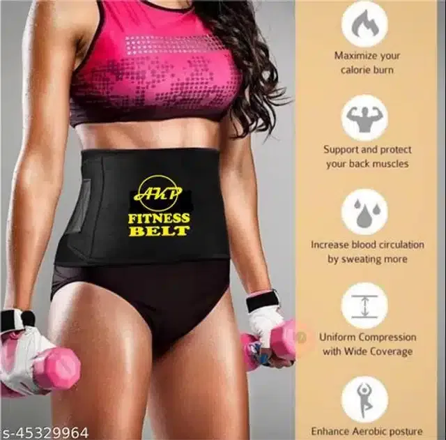 Sweat Belt for Unisex (Black, Free Size)