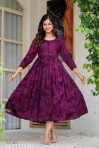 Rayon Kurti for Women, Maroon 