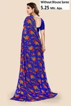 Georgette Printed Saree for Women 