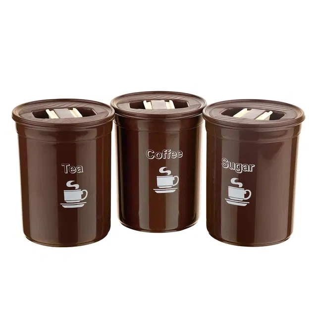 Asian 3 Pcs Container (850ml, Brown)