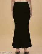 Fishcut Saree Shapewear Petticoat for Women, Black 