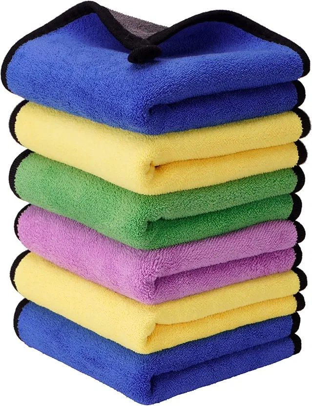 Microfiber Car Cloth & Towels (Multicolour, 30x40 cm) (Pack of 6)