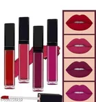 Liquid Lipstick for Women, Multicolor, Pack of 4