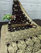 Banarasi Silk Jacquard Embroidery Saree for Women 
