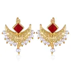 Alloy Gold Plated Earrings for Women (Gold, Set of 1)