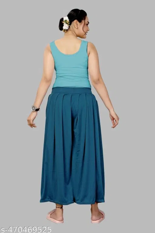 Palazzos for Women (Blue, XL)