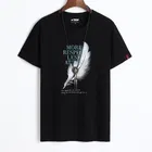 Round Neck Feather Printed T-Shirt for Men 
