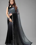 Georgette Solid Sarees for Women 