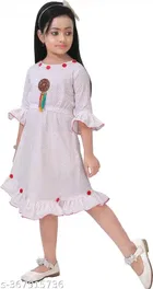 Cotton Blend Frock for Girls 